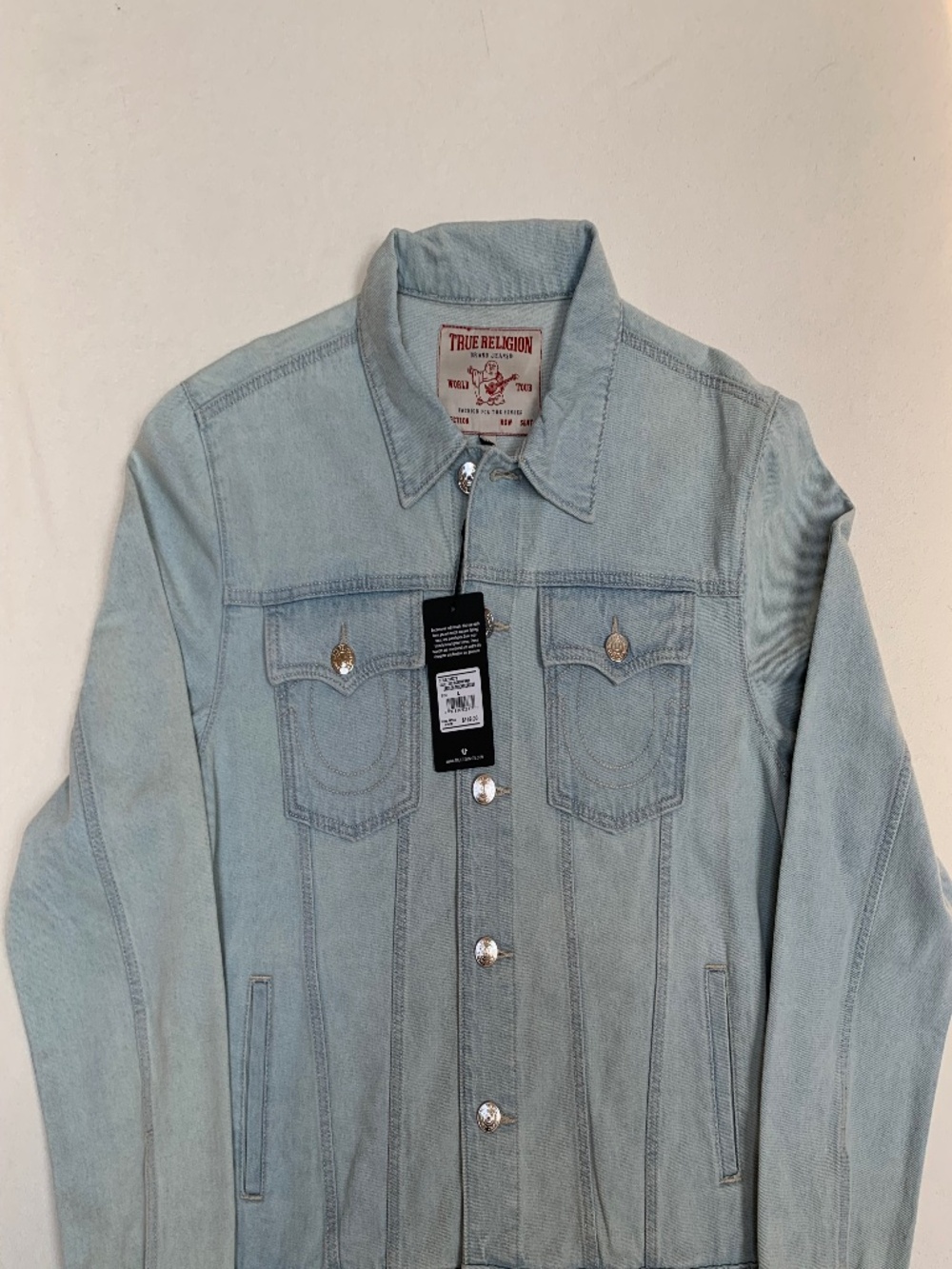True Religion‎ Light Blue Jesse Denim Trucker Jacket size Large